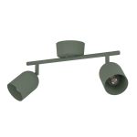 Eglo Plafond Spot Tilston Acier Vert | Convient pour 2x E14