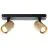 Brilliant Marty Plafondlamp Aluminium Zanderig Zwart Goud 10W 700lm - 830 Warm Wit | Incl. 2x GU10