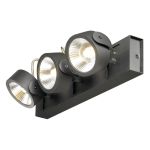 SLV Kalu Triple Wand en Plafondlamp Aluminium Zwart 47W 3400lm - 830 Warm Wit | Dimbaar 