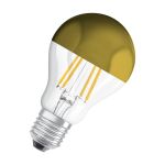 Osram Classic LED E27 Peer Filament Spiegel Goud 4W 400lm - 827 Zeer Warm Wit | Vervangt 35W