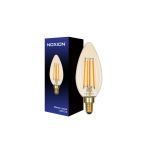 Noxion Lucent LED E14 Kaars Filament Amber B35 4.5W 400lm - 822 Zeer Warm Wit | Dimbaar - Vervangt 35W