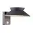 Nordlux Solar Wandlamp Justina Metaal Antraciet 400lm - 830 Warm Wit | IP44 - Bewegings- en Lichtsensor