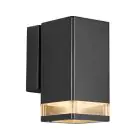 Nordlux Elm Enkel Wandlamp Aluminium Zwart | IP44 - Geschikt voor GU10