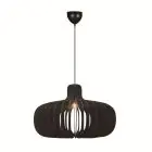 Nordlux Hazo 65 Pendelarmatuur Hout Zwart | Geschikt voor 1x E27